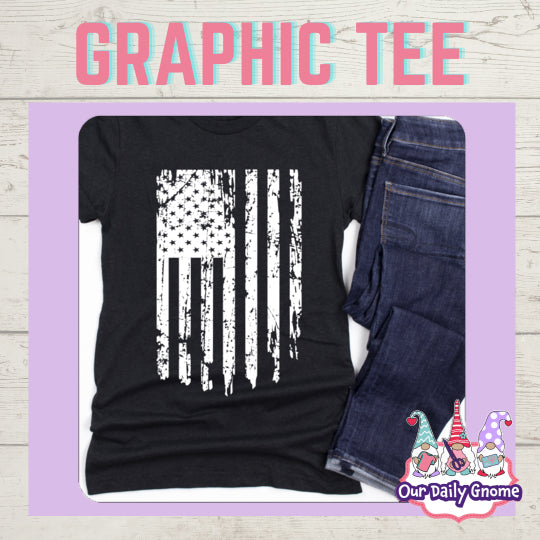 American flag distress