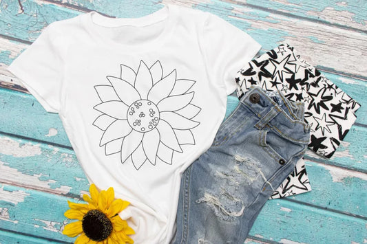 Sunflower Coloring Shirt