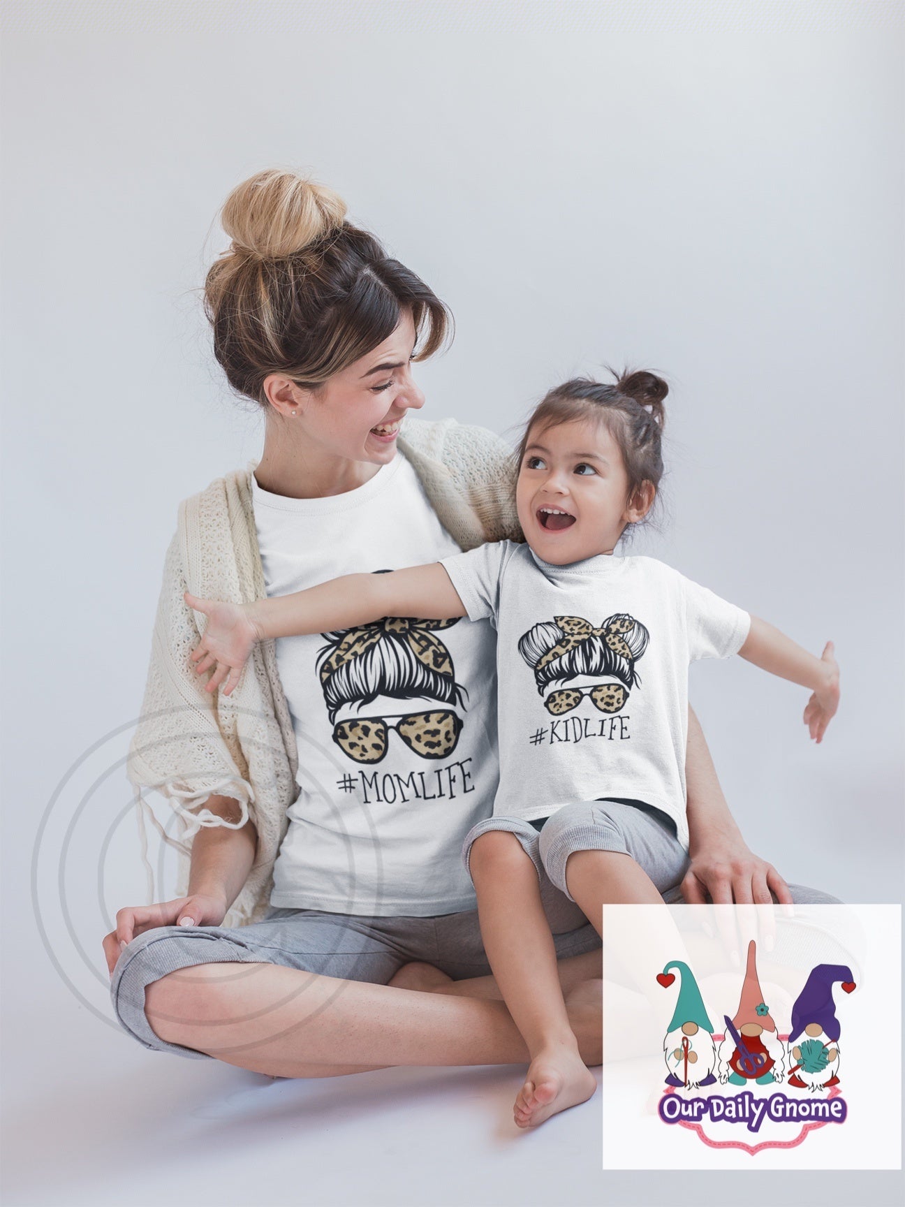 WC-Messy Bun-#KIDLIFE- LEOPARDFAMILY- GIRL SHIRT